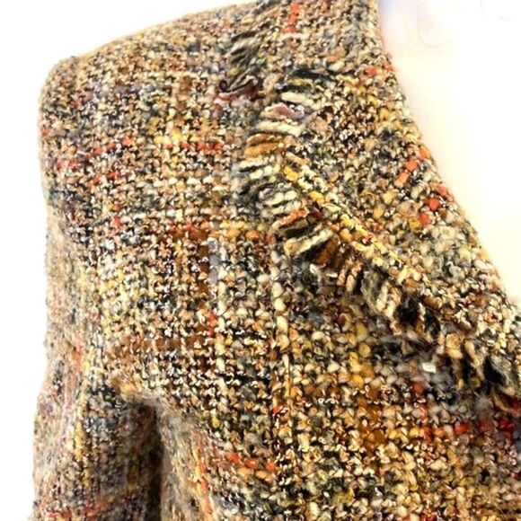 Tweed Colorful Blazer SZ 4-6 Made in France French size 38 - Picture 3 of 9